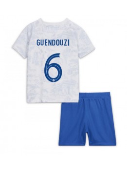 Billige Frankrike Matteo Guendouzi #6 Bortedraktsett Barn VM 2022 Kortermet (+ Korte bukser)